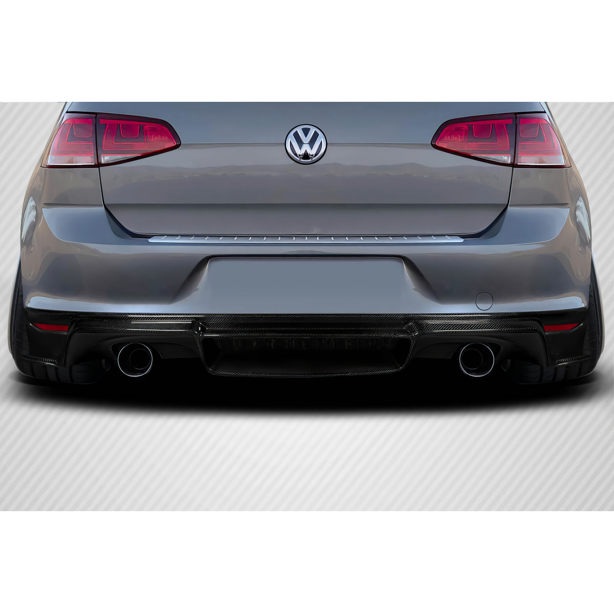Modify your Volkswagen Golf 2015 with our Exterior/Diffusers - Rear view angle of the Volkswagen Golf diffuser