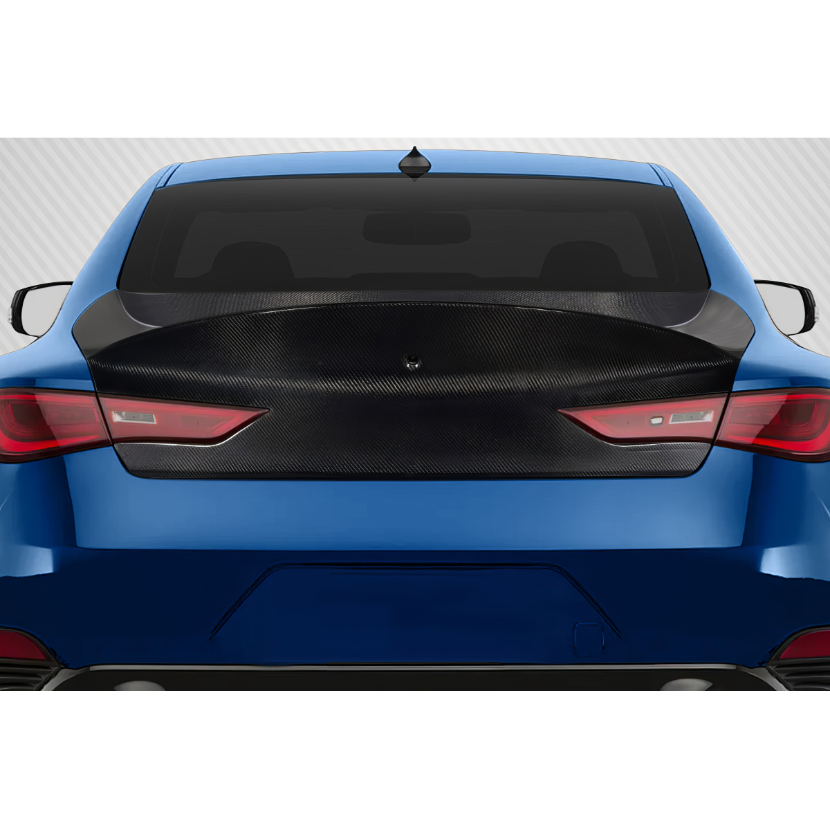 Modify your Infiniti Q60 2017 with our Exterior/Trunks - Rear view with trunk wing at a slight angle