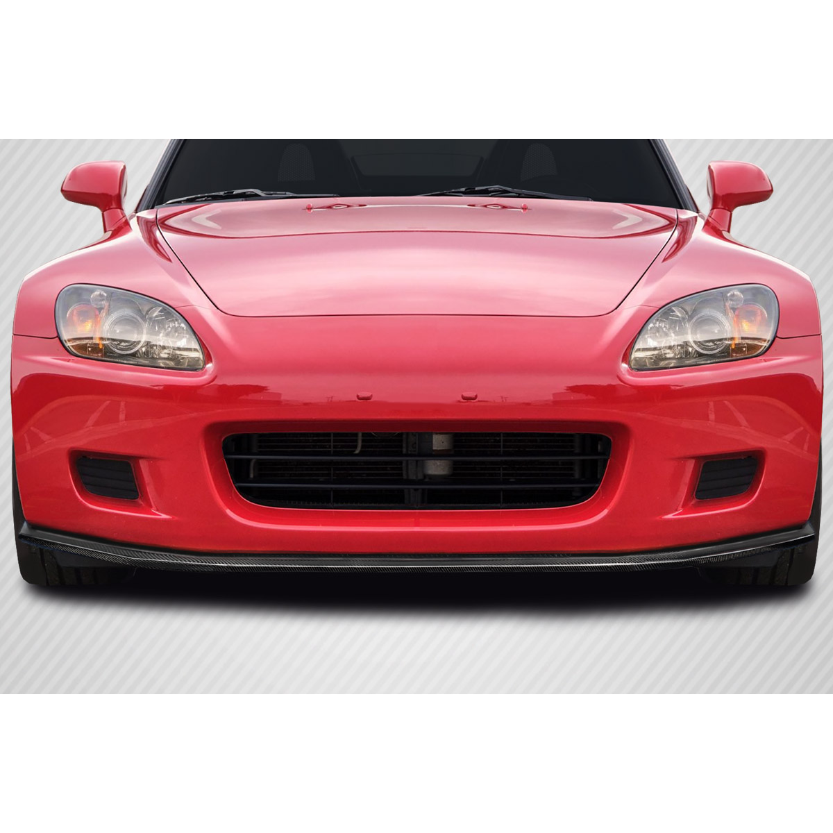 Modify your Honda S2000 2000 with our Exterior/Front Bumpers or Lips - Front view of the vehicle at a straight angle