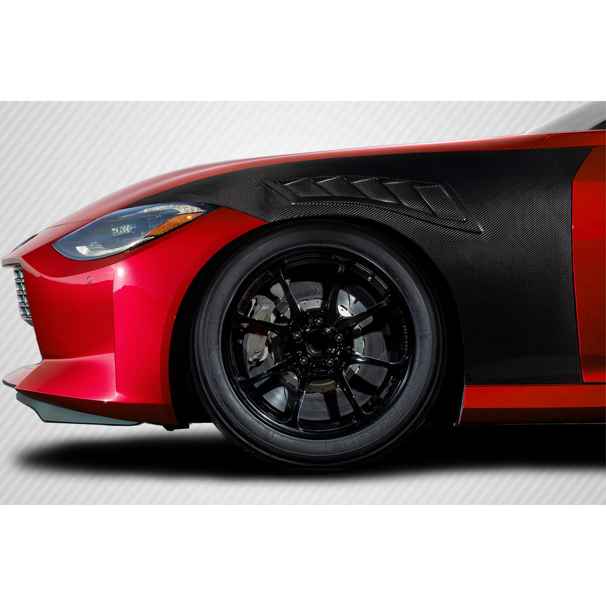 Modify your Nissan Z 2023 with our Exterior/Fenders - The image shows a close up angle of the fender