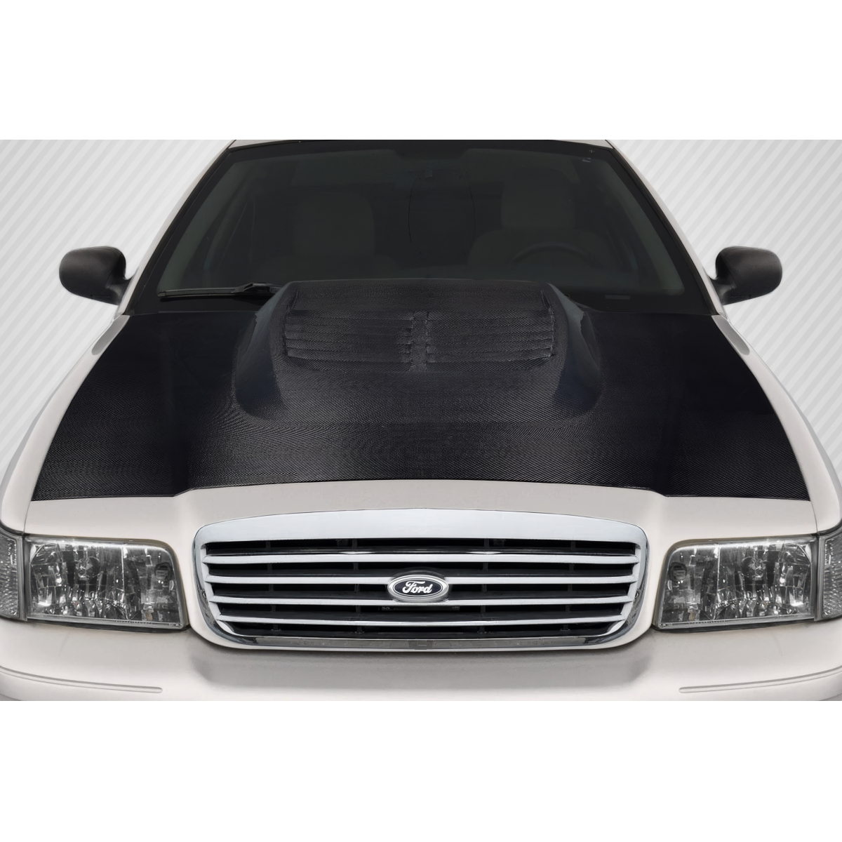 Modify your Ford Crown Victoria 1998 with our Exterior/Hoods - The image shows the hood at a top-down angle