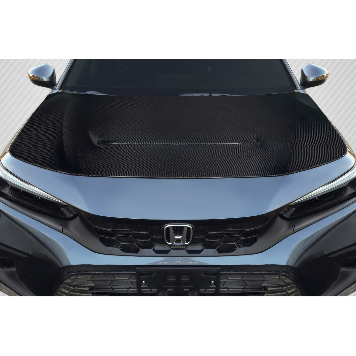 Modify your Honda Civic 2023 with our Exterior/Hoods - View from the front at a slight angle