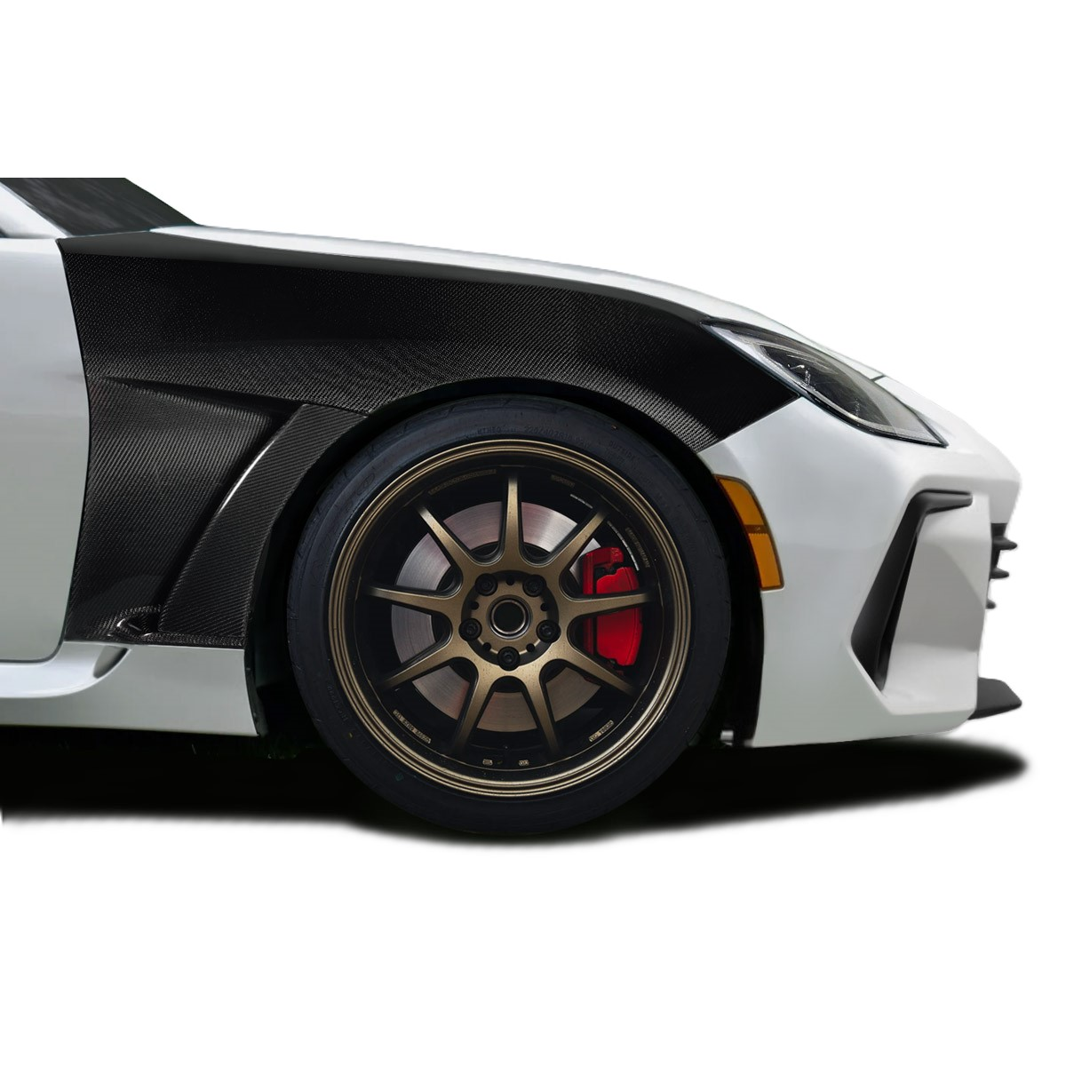 Modify your Subaru BRZ 2022 with our Exterior/Fenders - Angle shows front left fender with tire visible