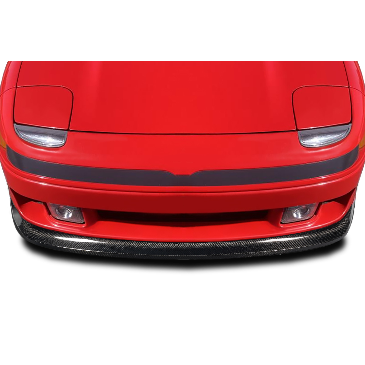 Modify your Mitsubishi 3000GT 1991 with our Exterior/Front Bumpers or Lips - Front view angle of a red Mitsubishi 3000GT