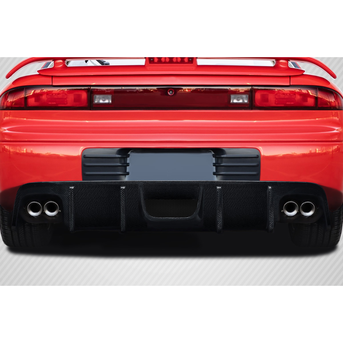 Modify your Mitsubishi 3000GT 1991 with our Exterior/Diffusers - Rear view angle of a sports car diffuser