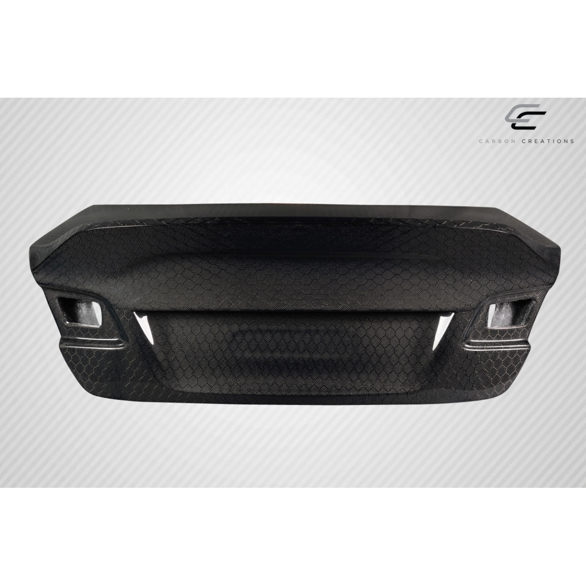 Modify your BMW 3-Series 2007 with our Exterior/Trunks - Front view of a carbon fiber trunk part