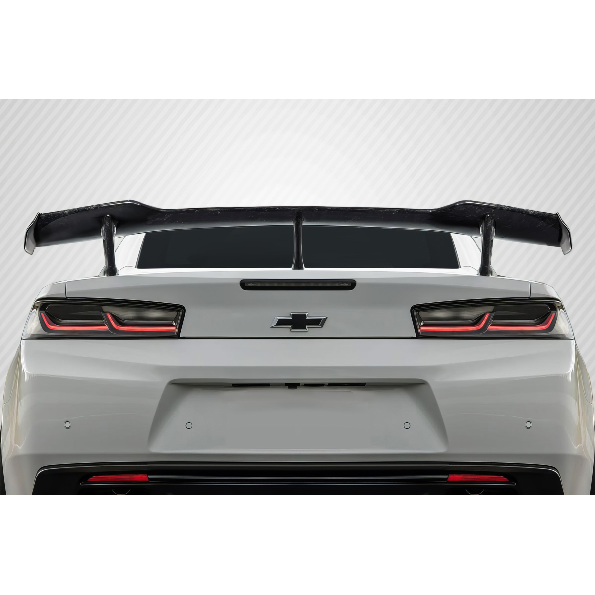 Modify your Chevrolet Camaro 2016 with our Exterior/Wings - Rear view showcasing the wing at a straight angle