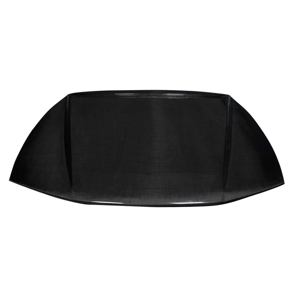 Modify your Ford Ranger 1997 with our Exterior/Hoods - Top view of carbon fiber hood at horizontal angle