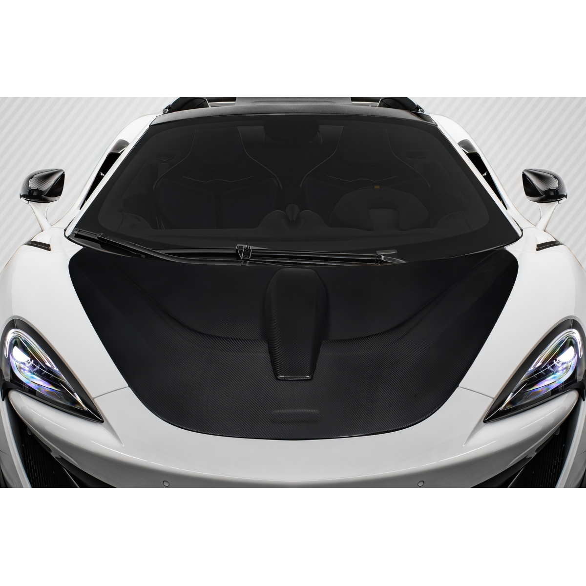 Modify your McLaren 570S 2016 with our Exterior/Hoods - Top down angle view of the McLaren hood part