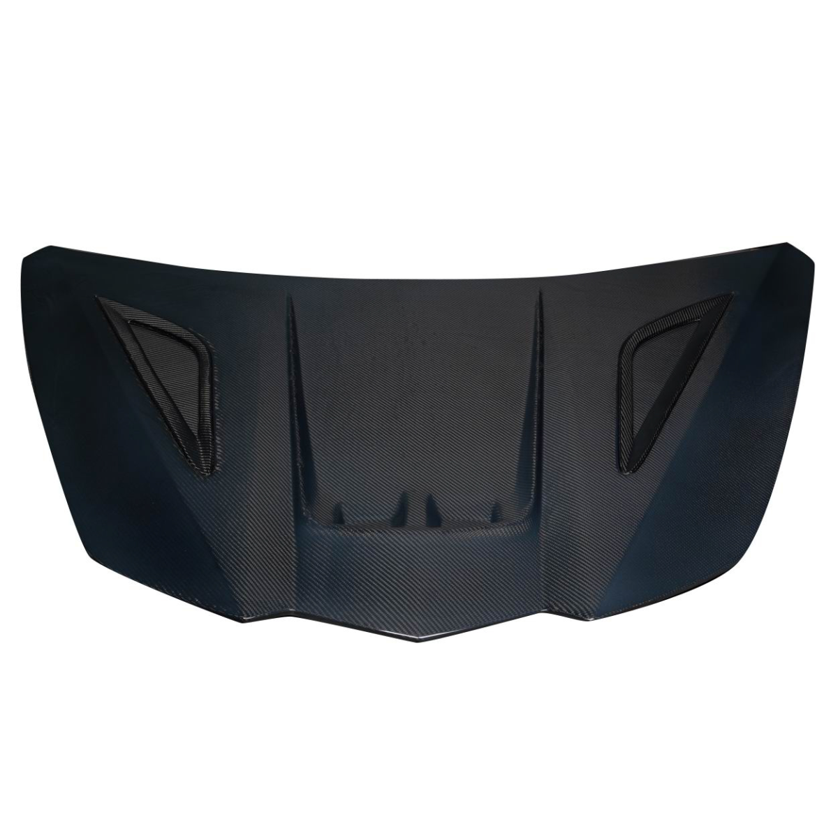 Modify your Chevrolet Corvette 2020 with our Exterior/Hoods - Front view showing carbon fiber hood design