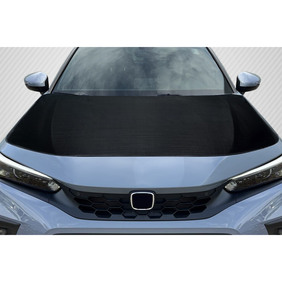 Modify your Honda Civic 2022 with our Exterior/Hoods - Top angle view of the vehicle hood