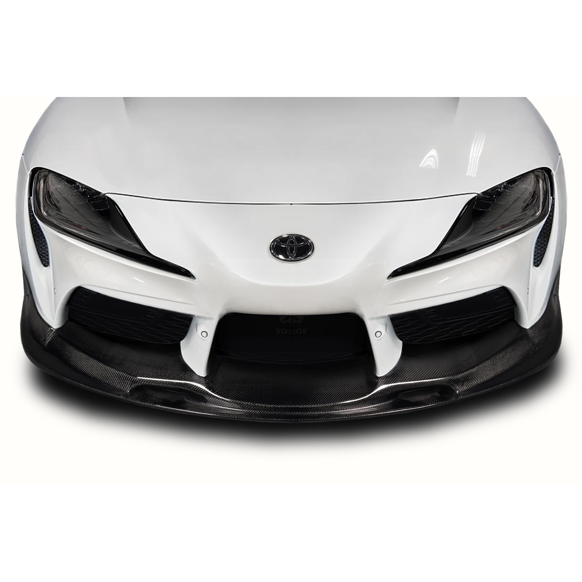 Modify your Toyota Supra 2020 with our Exterior/Front Bumpers or Lips - Front angle view of the car part