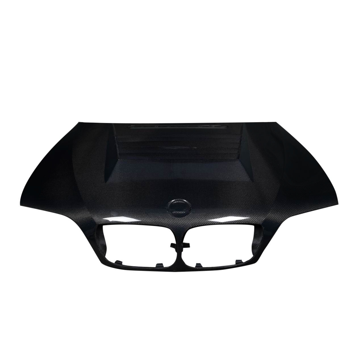 Modify your BMW 3-Series 2002 with our Exterior/Hoods - Front view angle of carbon fiber hood part