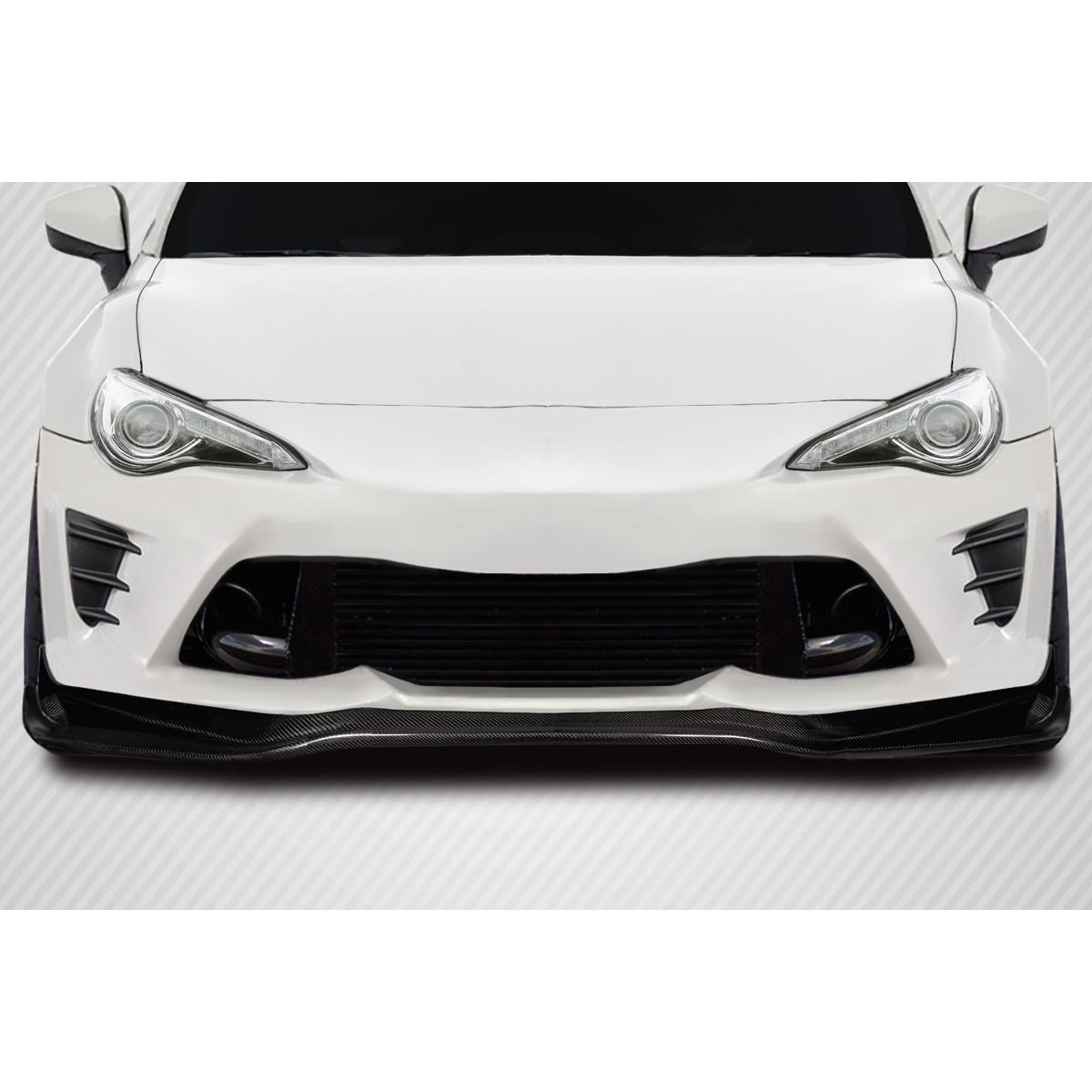 Modify your Toyota 86 2017 with our Exterior/Front Bumpers or Lips - Front view showcasing car part at eye level