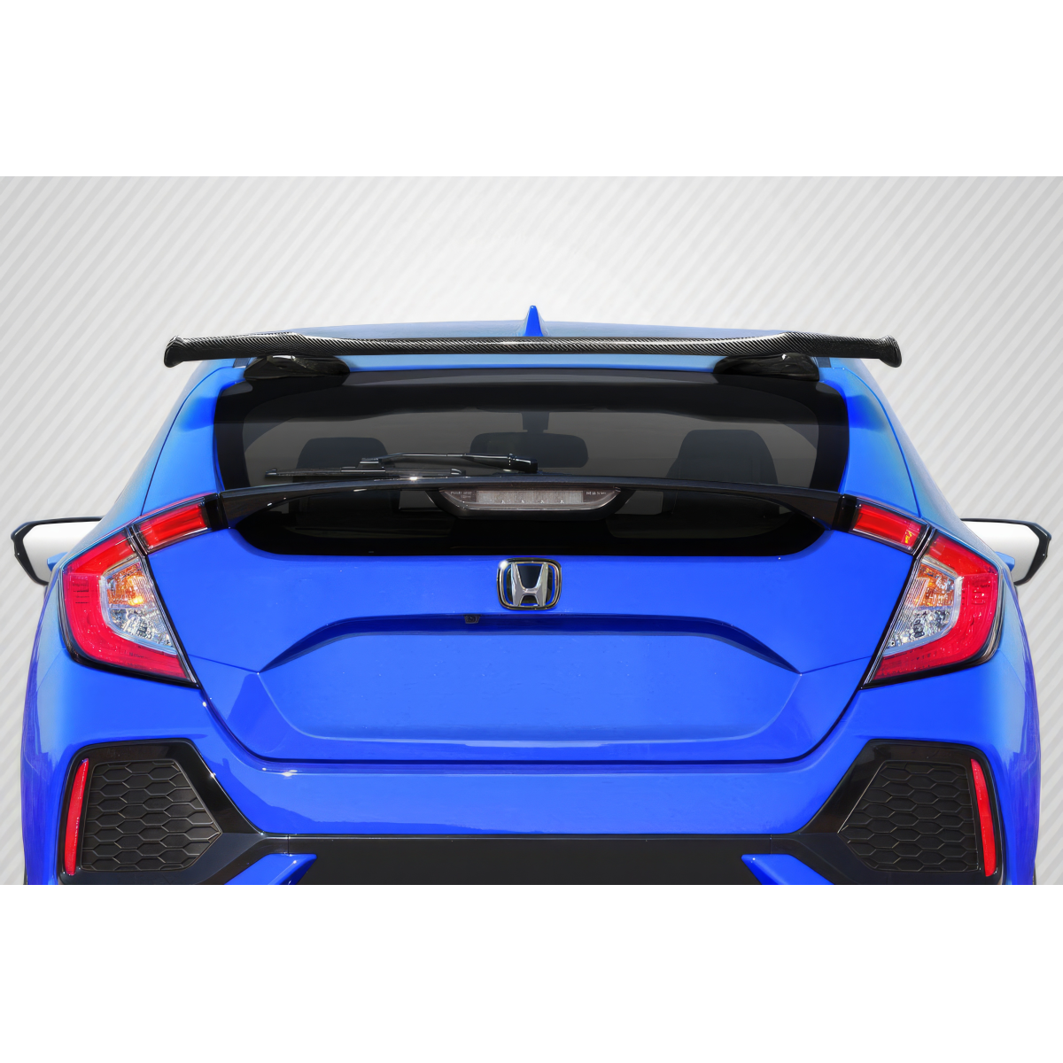 Modify your Honda Civic 2017 with our Exterior/Wings - Rear view from slightly above at a slight angle