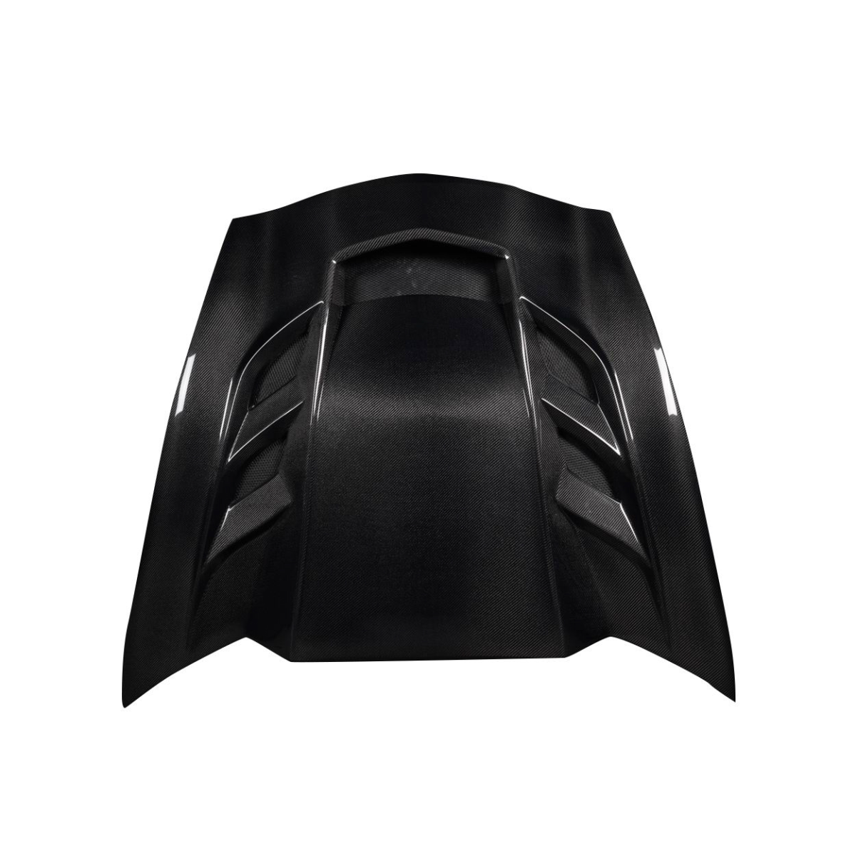 Modify your Chevrolet Corvette 2014 with our Exterior/Hoods - Top down view of carbon fiber hood part