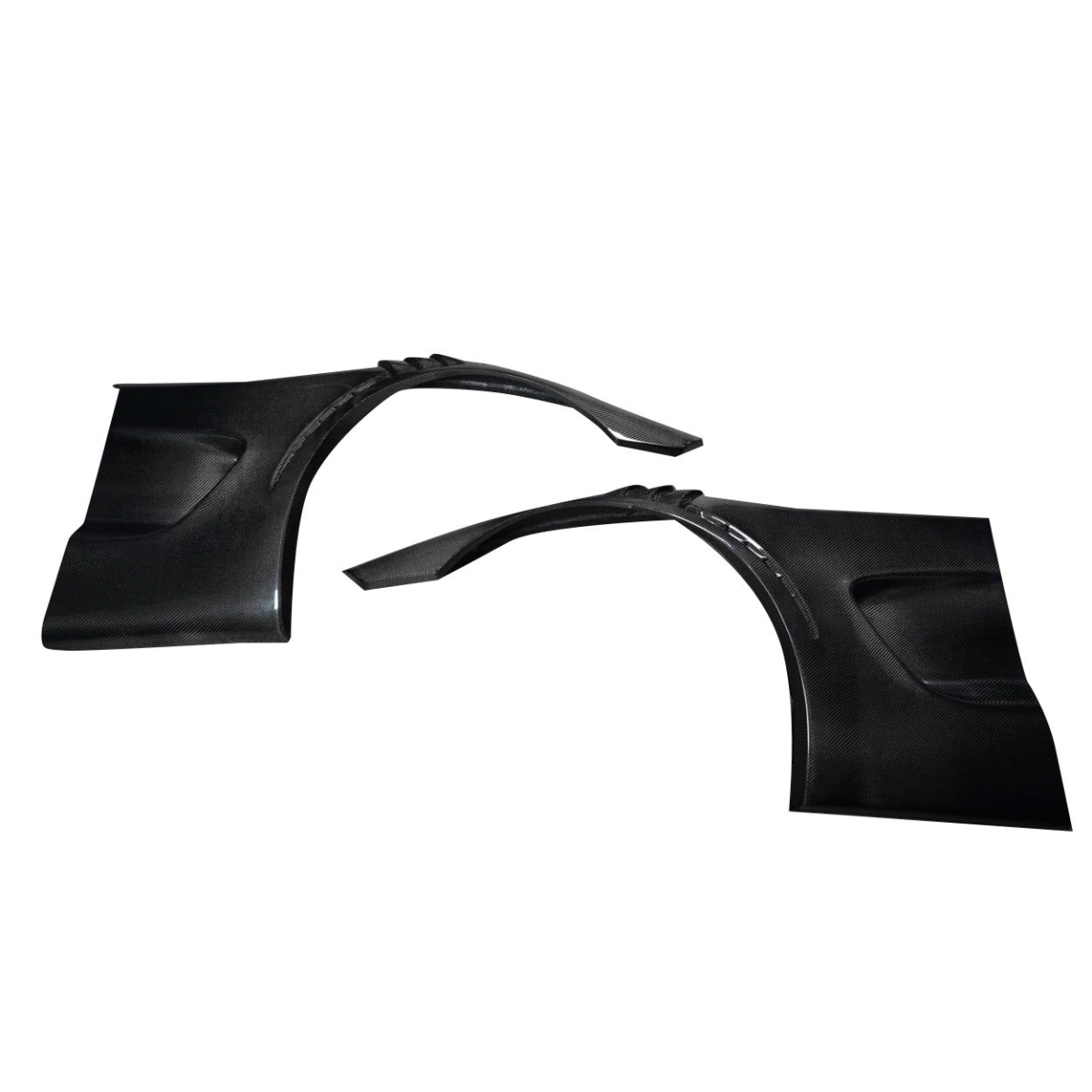 Modify your Chevrolet Corvette 1997 with our Exterior/Fenders - Angle showing two carbon fiber fenders flat view