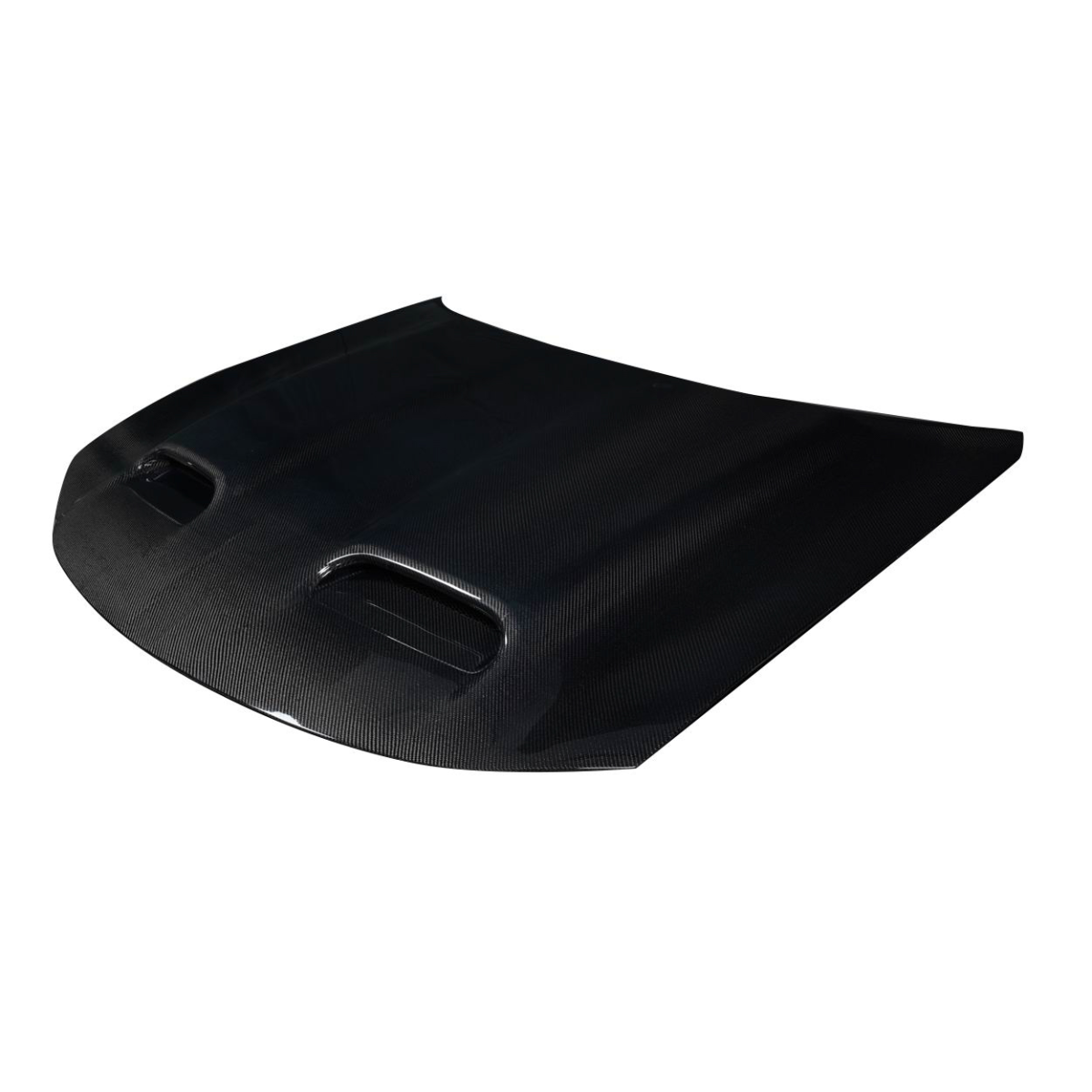 Modify your Dodge Charger 2015 with our Exterior/Hoods - Image of a carbon fiber hood at a top angle