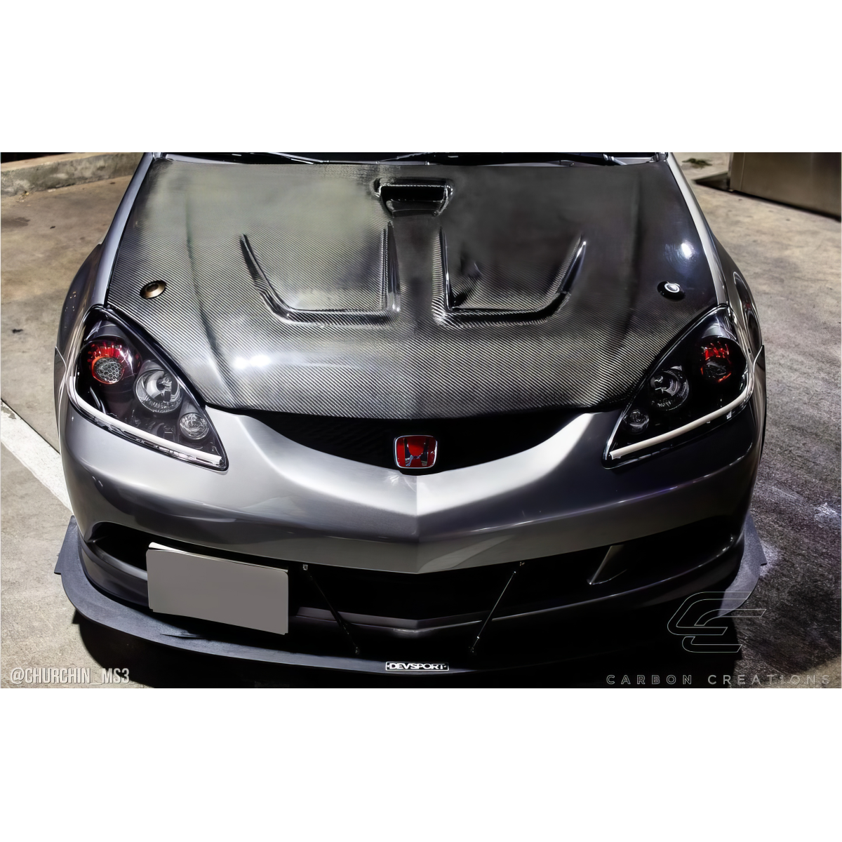 Modify your Acura RSX 2002 with our Exterior/Hoods - View from above facing slightly forward