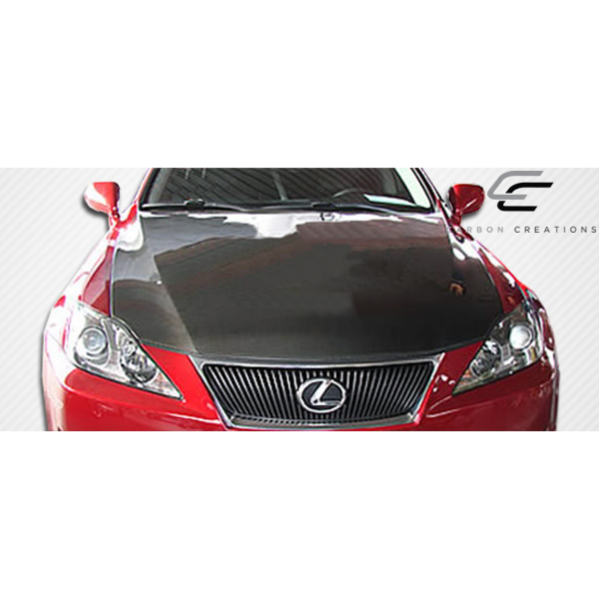 Modify your Lexus IS Series 2006 with our Exterior/Hoods - Top down view of the hood on a Lexus IS