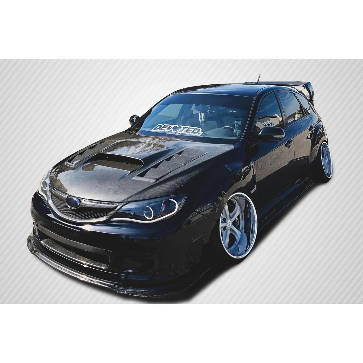 Modify your Subaru Impreza 2008 with our Exterior/Hoods - Three quarter angle from front left side