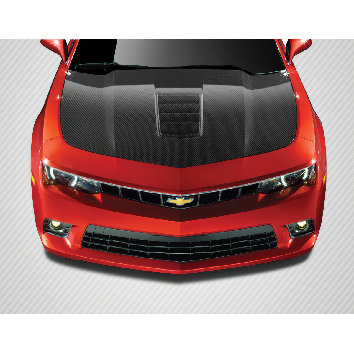 Modify your Chevrolet Camaro 2010 with our Exterior/Hoods - Top down view of car hood