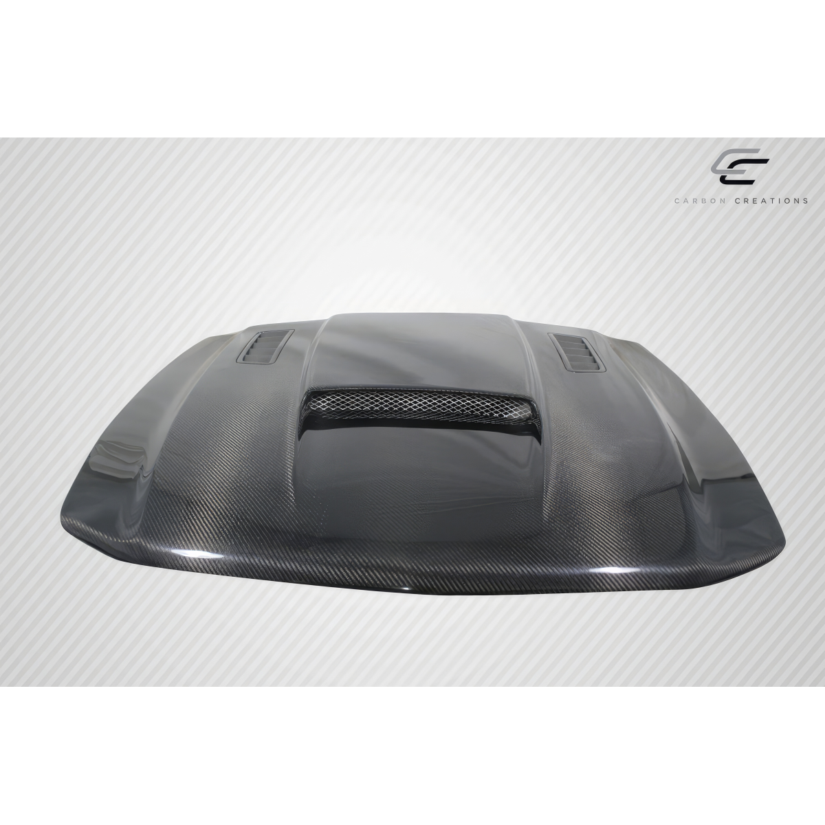 Modify your Ford Mustang 2010 with our Exterior/Hoods - Front view angle of car hood part