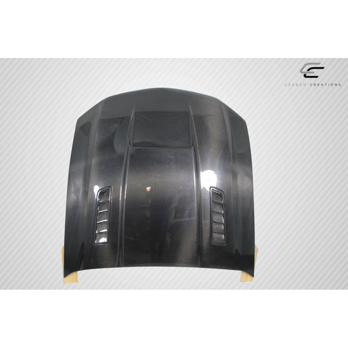 Modify your Ford Mustang 2010 with our Exterior/Hoods - The part is viewed from a top-down angle