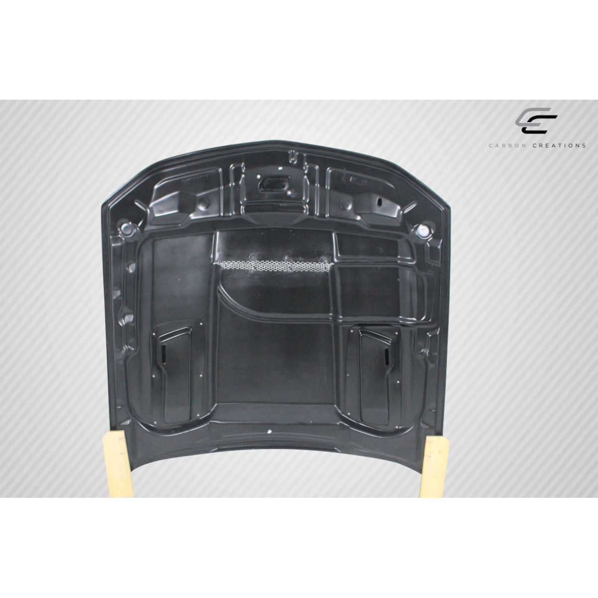 Modify your Ford Mustang 2010 with our Exterior/Hoods - Viewed from a frontal top angle