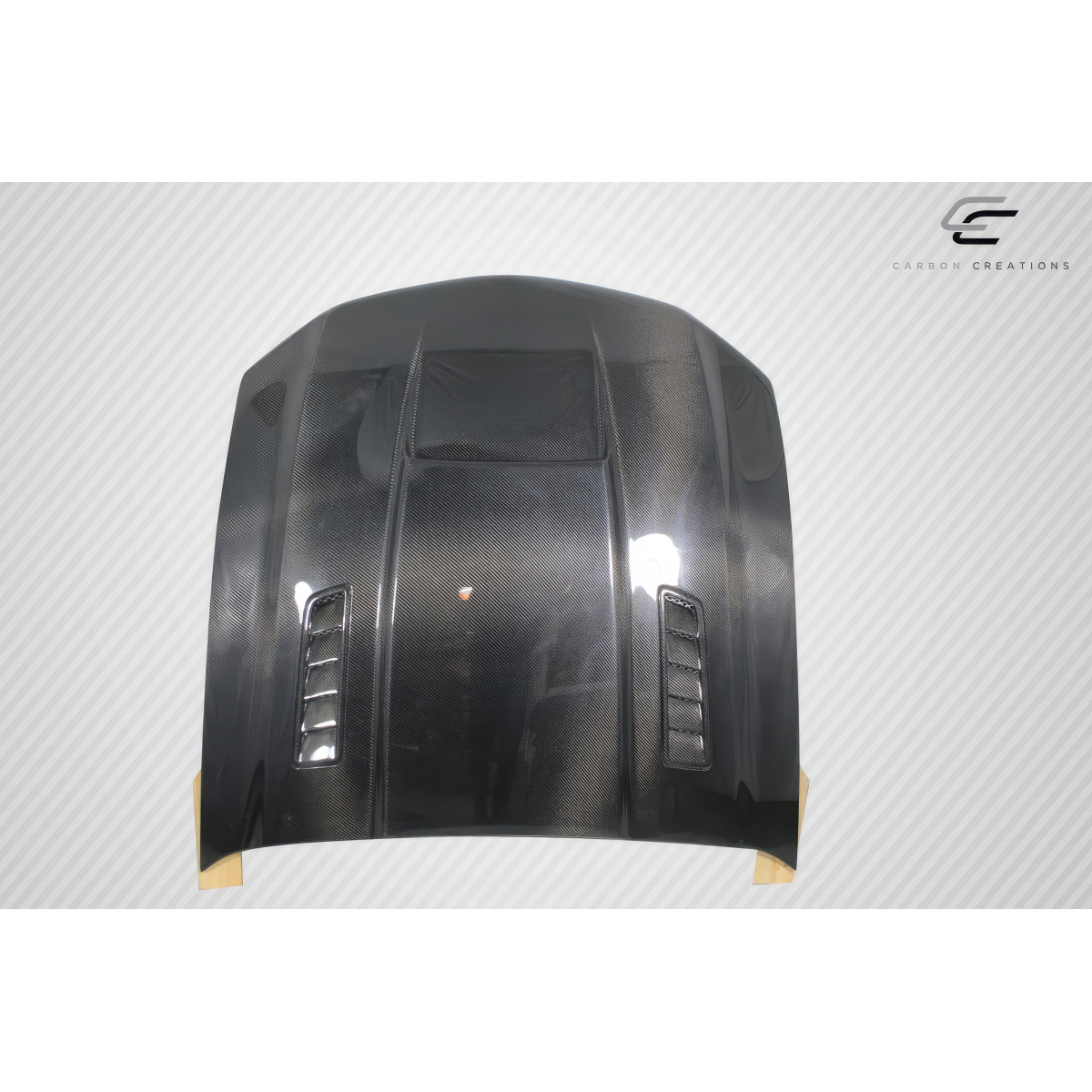 Modify your Ford Mustang 2010 with our Exterior/Hoods - Viewed from above at a flat angle