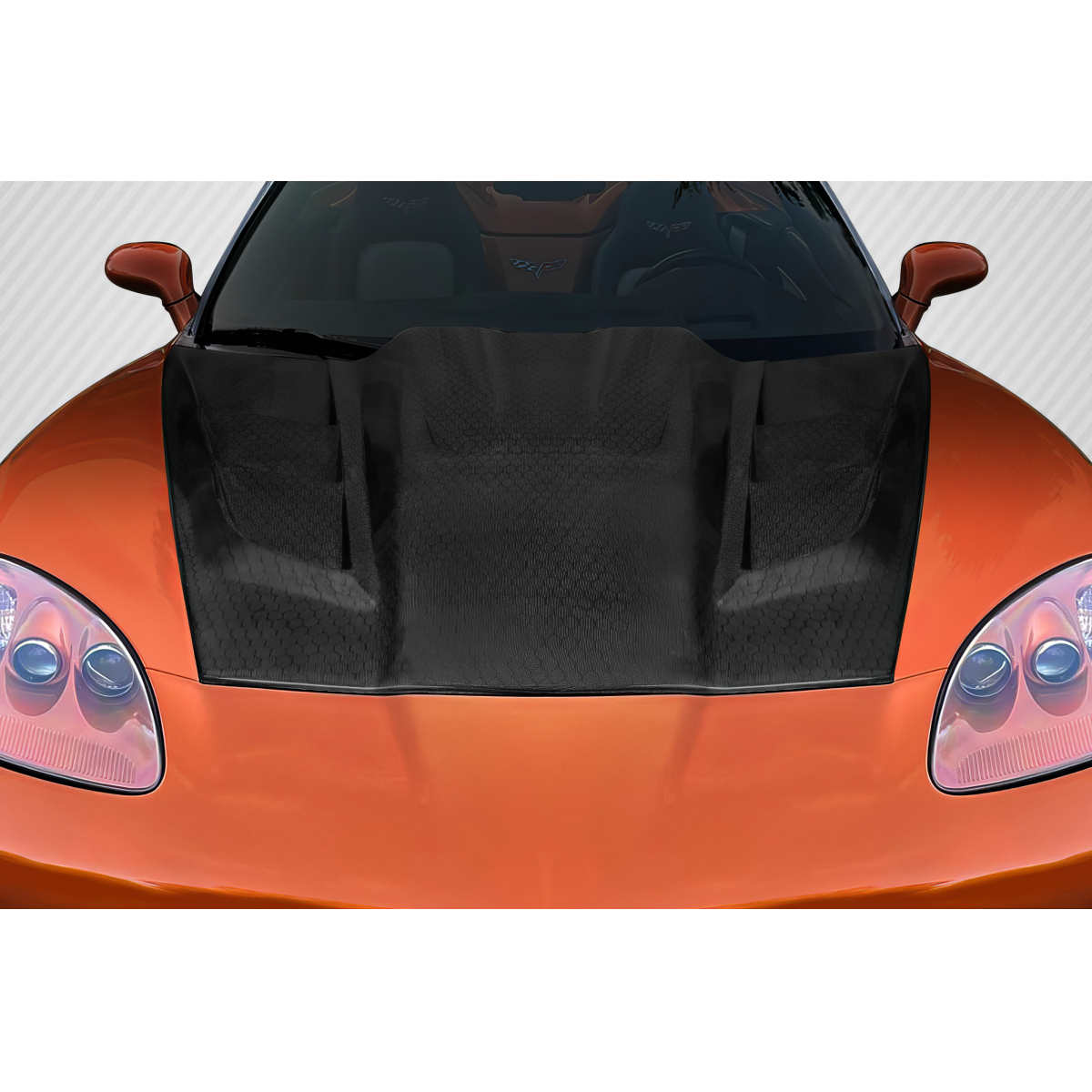 Modify your Chevrolet Corvette 2005 with our Exterior/Hoods - View from the front at a slight angle