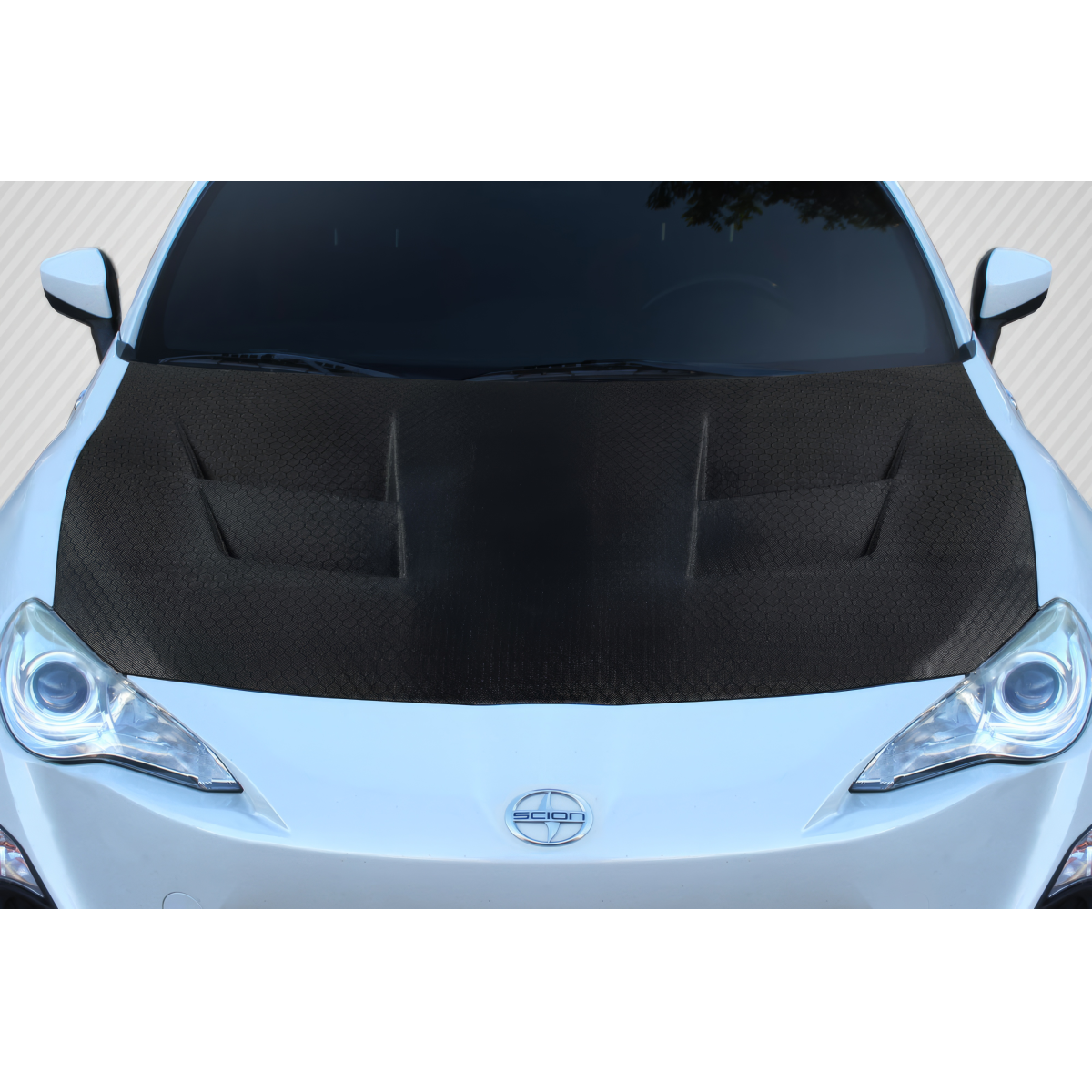 Modify your Subaru BRZ 2013 with our Exterior/Hoods - Front view showing hood design and texture