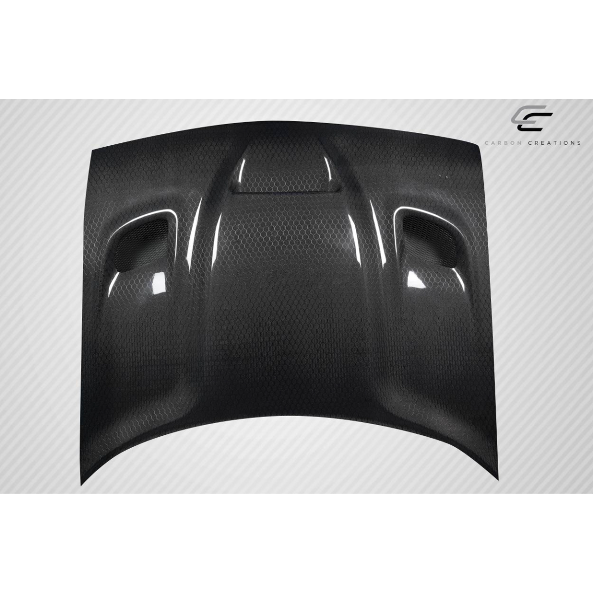 Modify your Dodge Challenger 2008 with our Exterior/Hoods - Part shown from a frontal top view angle