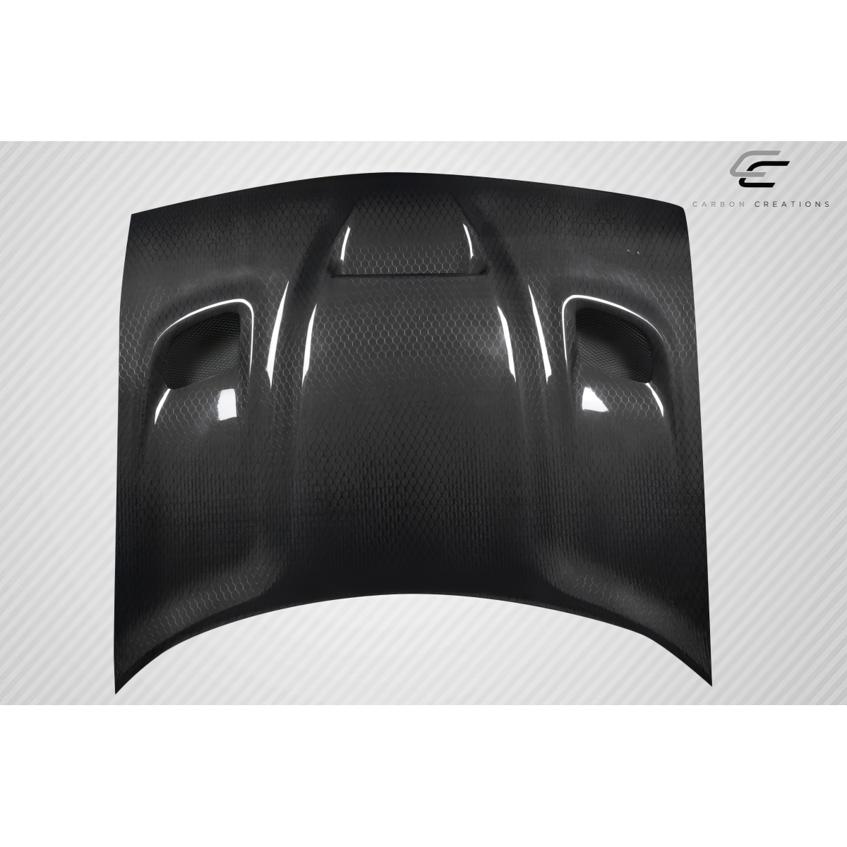 Modify your Dodge Challenger 2008 with our Exterior/Hoods - Top down view of the hood from above