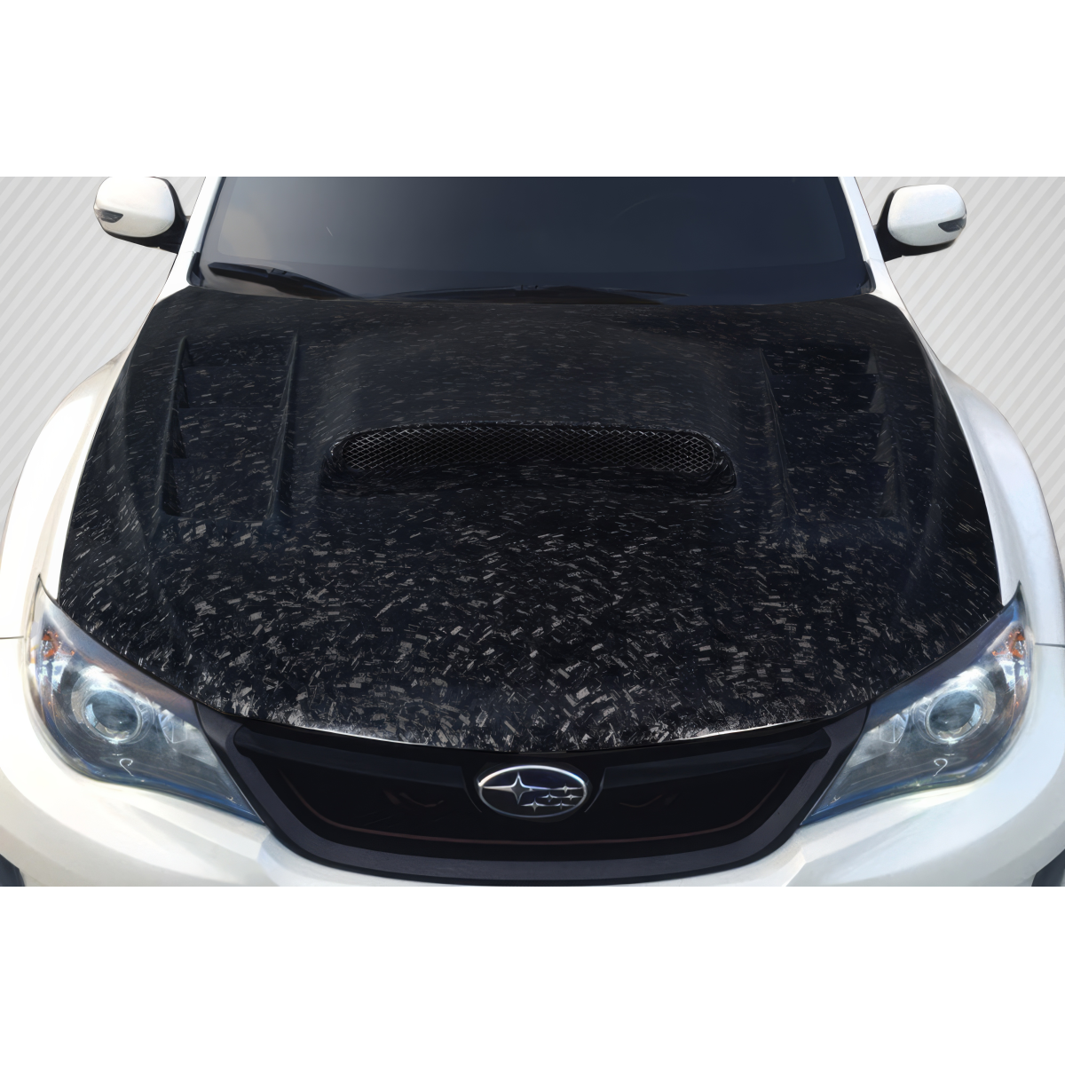 Modify your Subaru Impreza 2008 with our Exterior/Hoods - Viewed from a top down angle