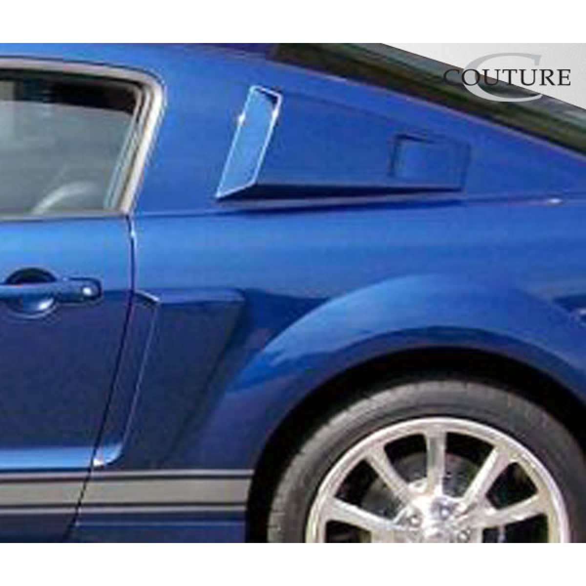 Modify your Ford Mustang 2005 with our Exterior/Scoops - Side view angle of aftermarket scoop