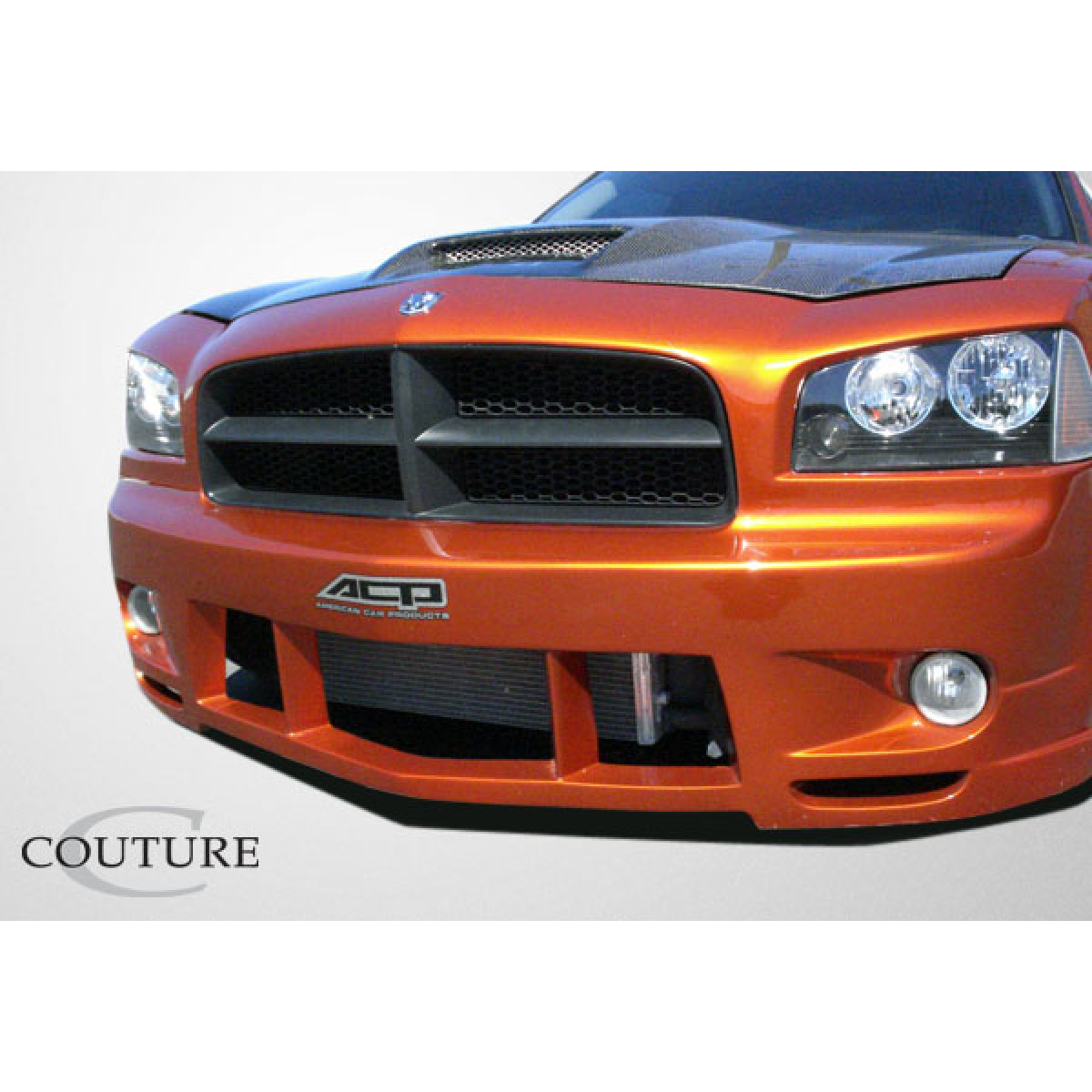 Modify your Dodge Charger 2006 with our Exterior/Complete Body Kits - Front view at a slight angle showing bumper details