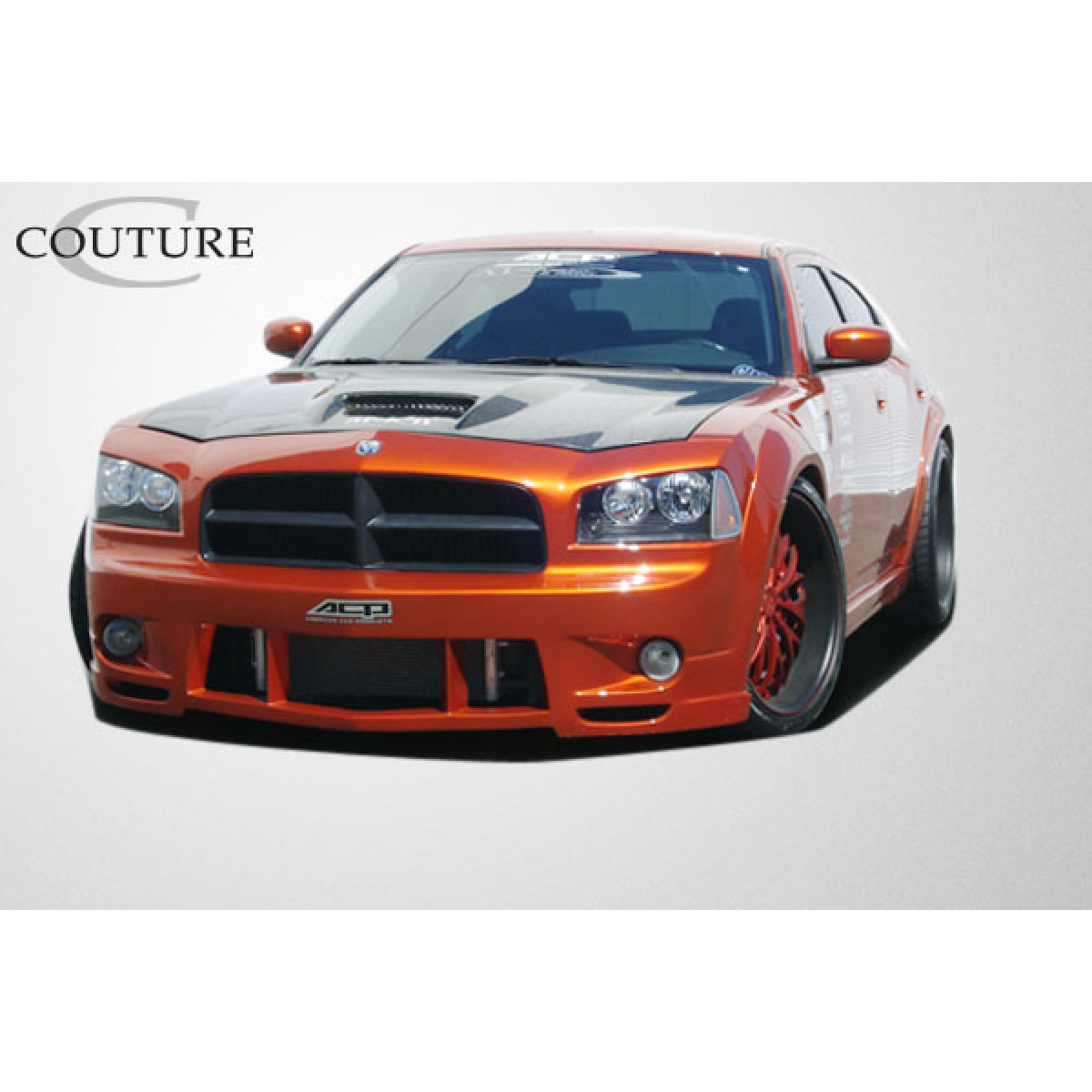 Modify your Dodge Charger 2006 with our Exterior/Side Skirts - Front view of vehicle at a slight angle