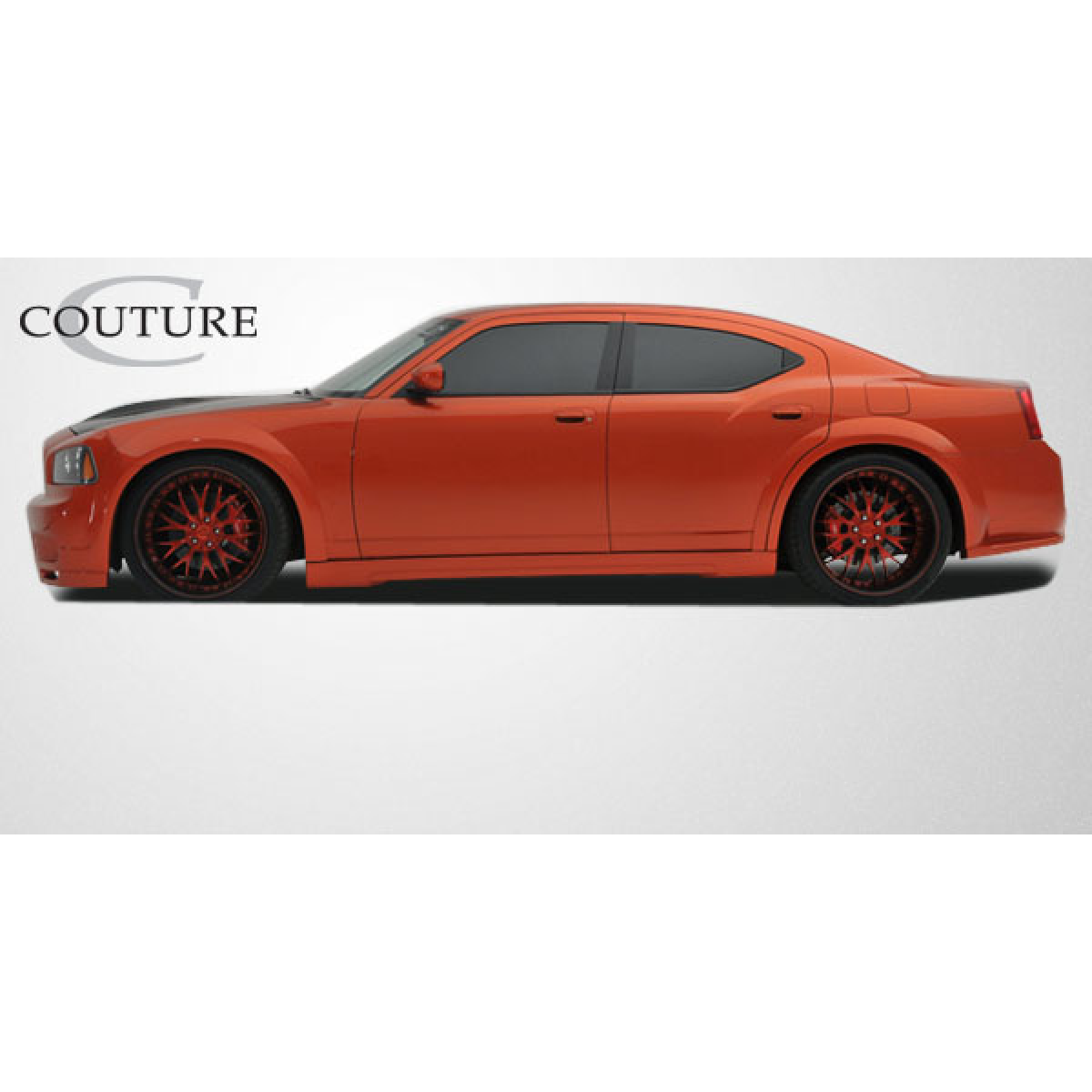 Modify your Dodge Charger 2006 with our Exterior/Side Skirts - Side angle view of the vehicle