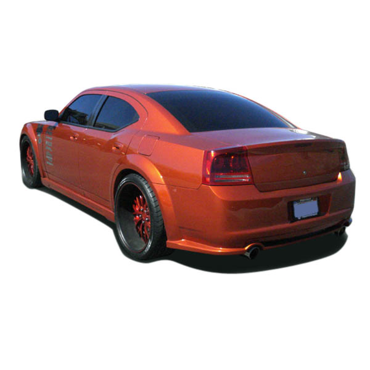 Modify your Dodge Charger 2006 with our Exterior/Rear Bumpers or Lips - Viewed from rear angle slightly to the side