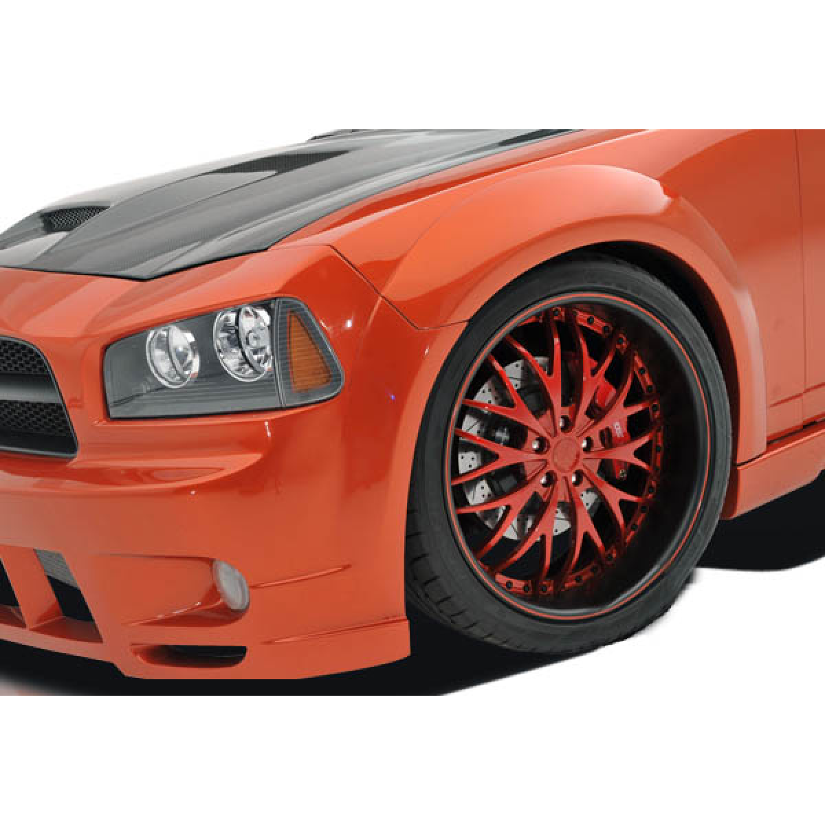 Modify your Dodge Charger 2006 with our Exterior/Fenders - Front quarter view showing fender and wheel design