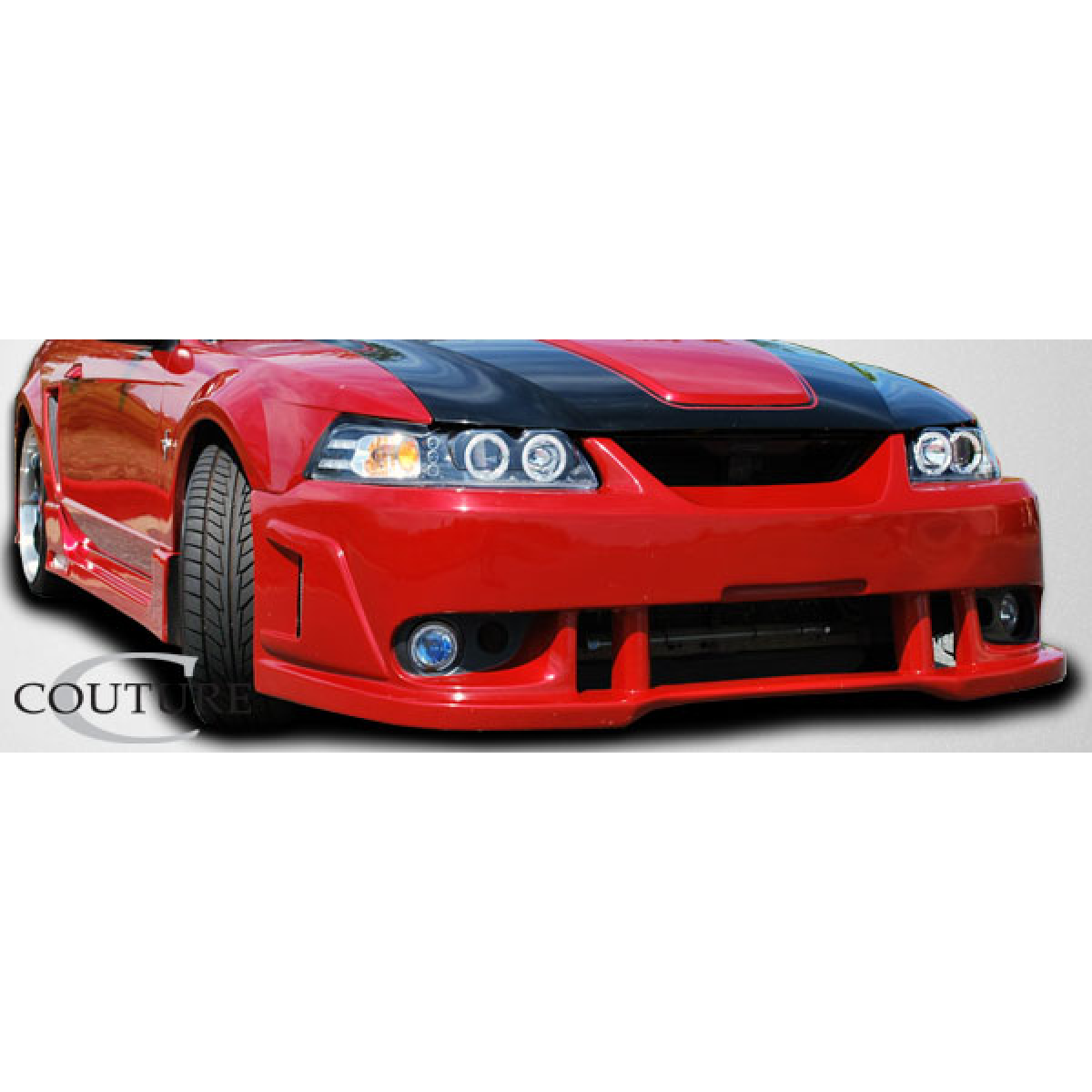 Modify your Ford Mustang 1999 with our Exterior/Front Bumpers or Lips - Part viewed from a low front angle