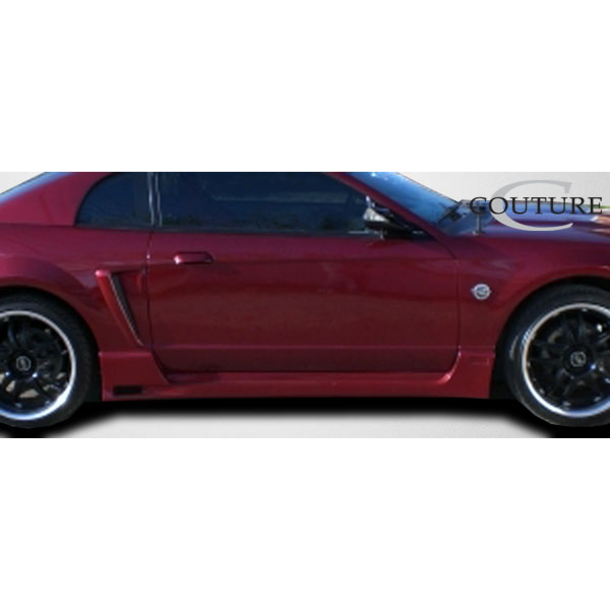 Modify your Ford Mustang 1999 with our Exterior/Side Skirts - Side view of vehicle part at 90 degrees