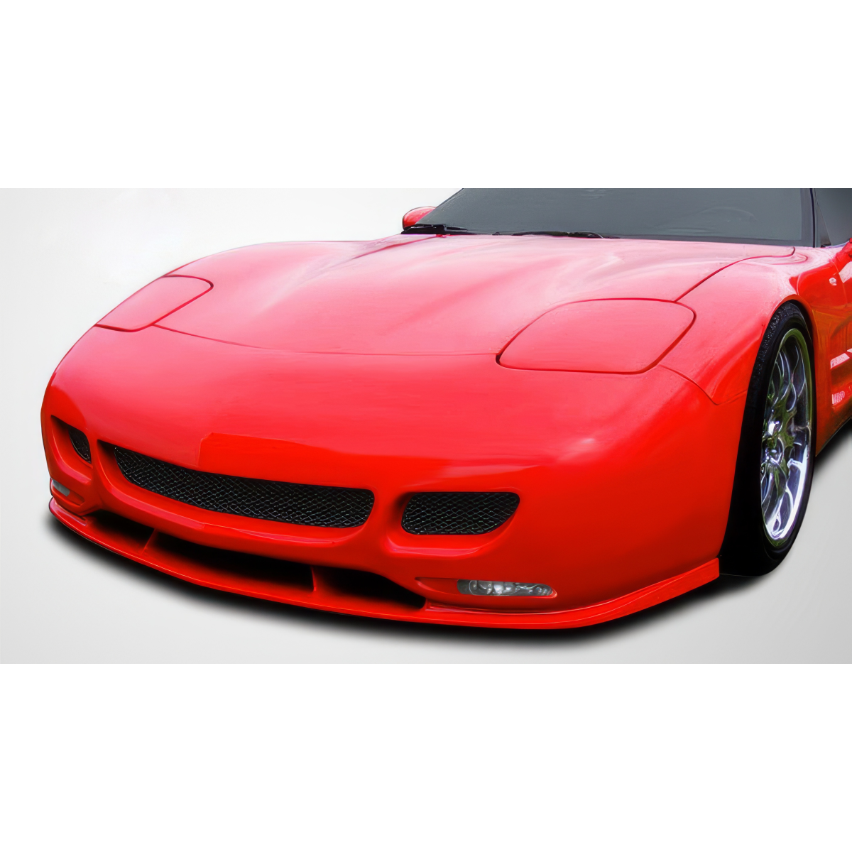 Modify your Chevrolet Corvette 1997 with our Exterior/Front Bumpers or Lips - Angle captures front view of bumper design