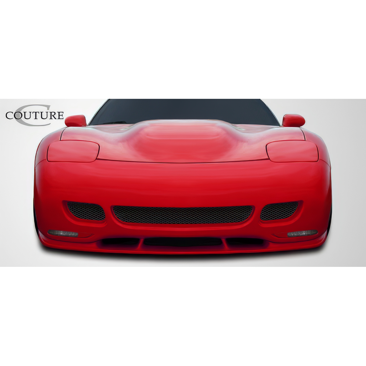 Modify your Chevrolet Corvette 1997 with our Exterior/Front Bumpers or Lips - Front view of the vehicle at eye level