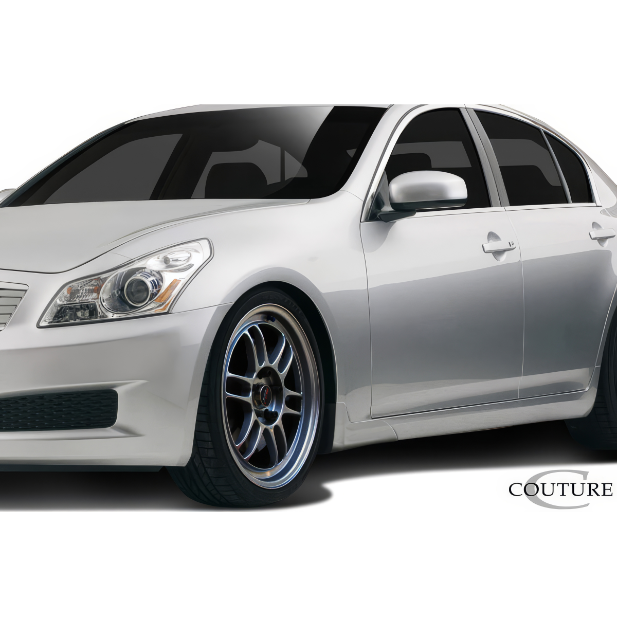 Modify your Infiniti G 2007 with our Exterior/Side Skirts - Front three quarter view of the vehicle