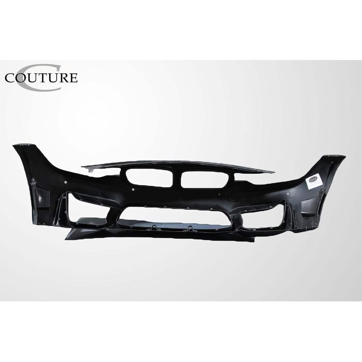 Modify your BMW 3-Series 2012 with our Exterior/Front Bumpers or Lips - Front view angle of a car bumper component