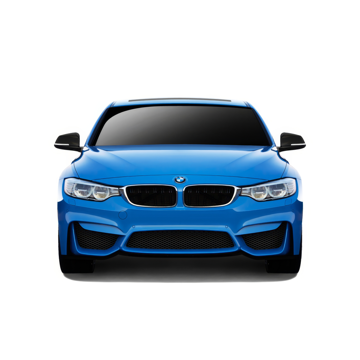 Modify your BMW 3-Series 2012 with our Exterior/Front Bumpers or Lips - Front view of the vehicle at a straight angle