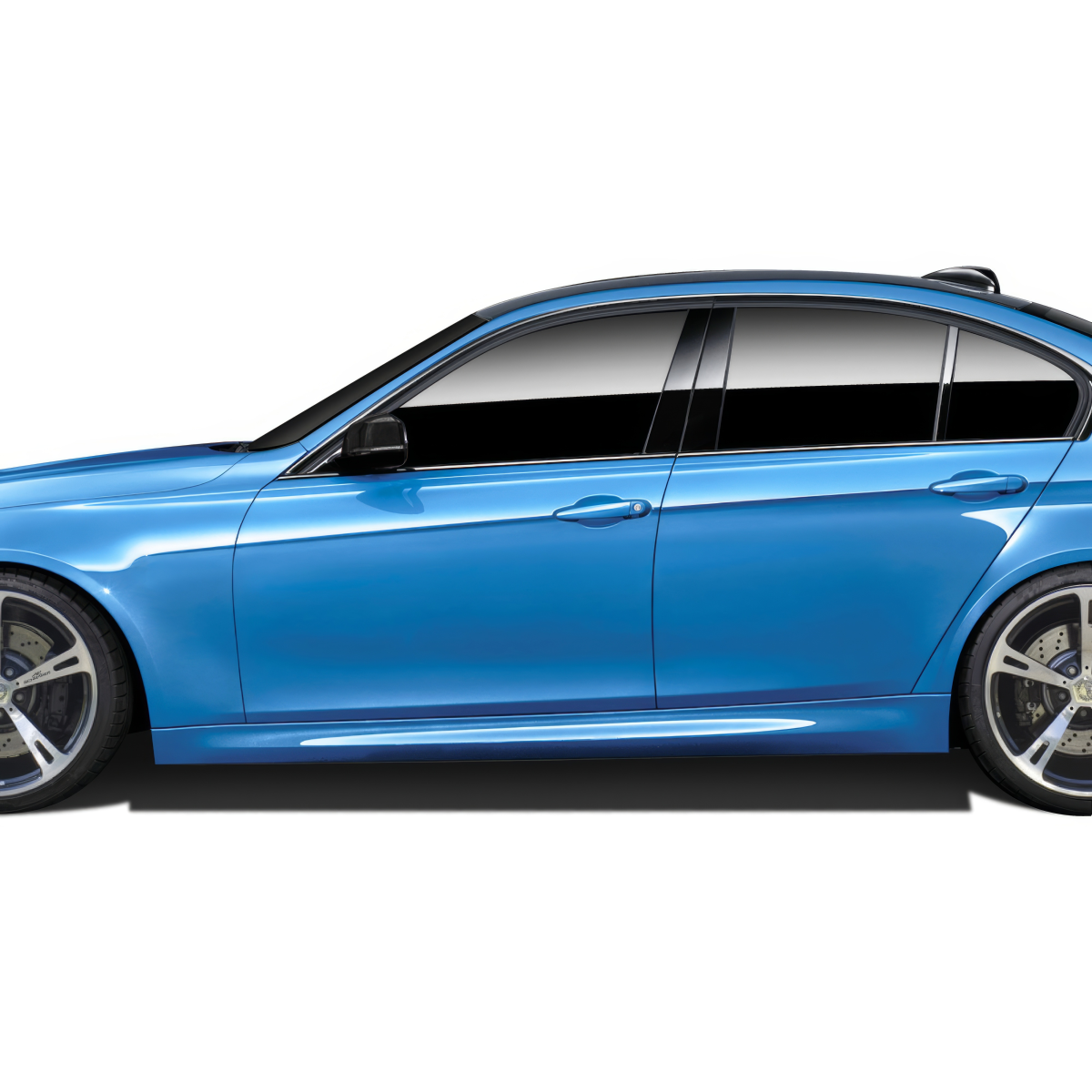 Modify your BMW 3-Series 2012 with our Exterior/Side Skirts - Side view of BMW 3 Series part at profile angle