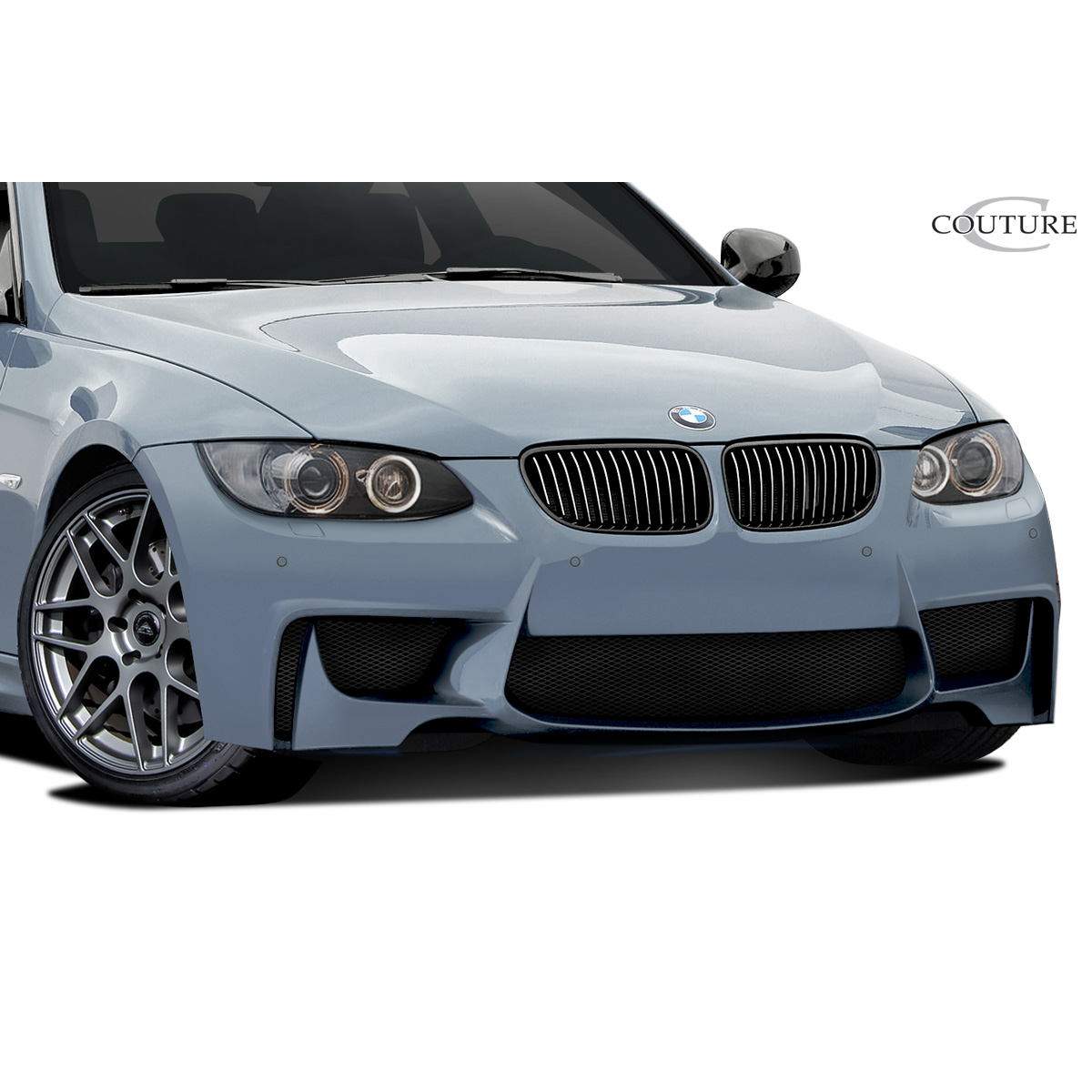 Modify your BMW 3-Series 2007 with our Exterior/Front Bumpers or Lips - Front view of the car at eye level angle